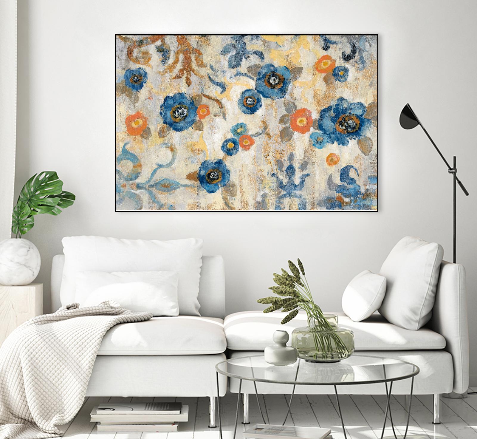 Flowers and Fragments by Silvia Vassileva on GIANT ART - orange floral