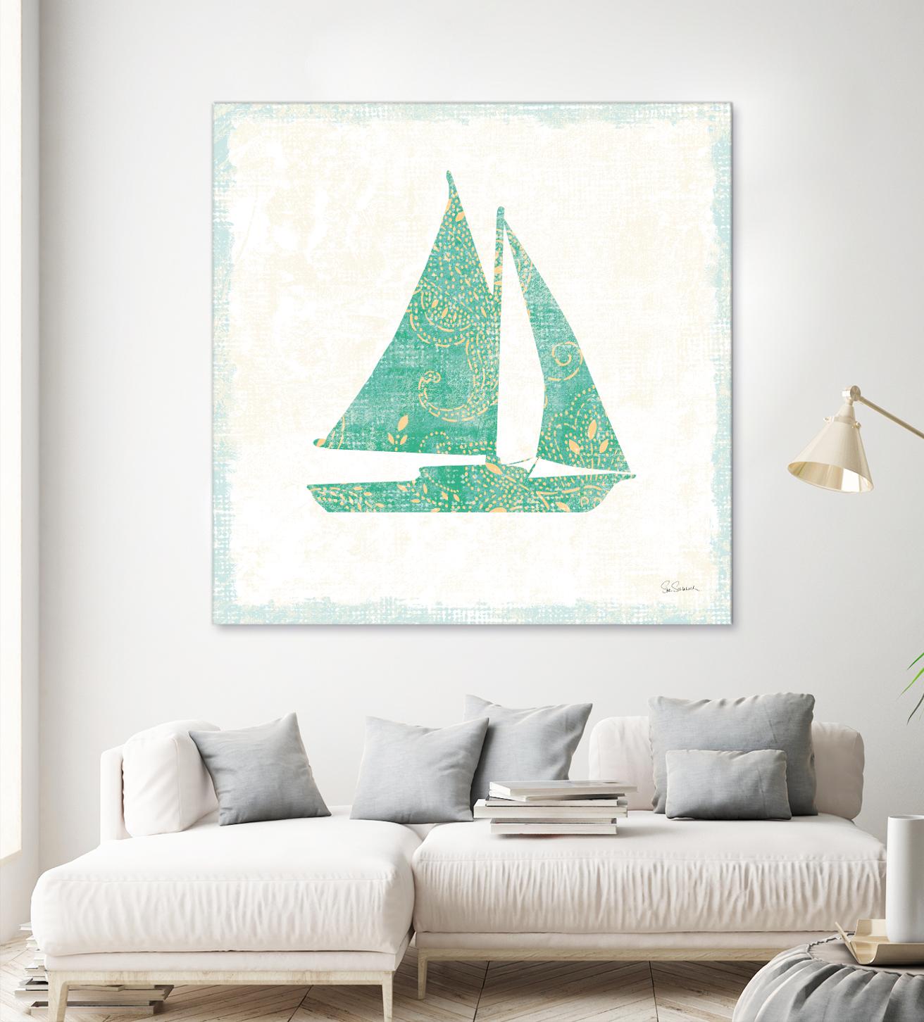 Flamingo Tropicale V by Sue Schlabach on GIANT ART - beige tropical