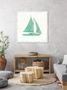 Flamingo Tropicale V by Sue Schlabach on GIANT ART - beige costal sail boat