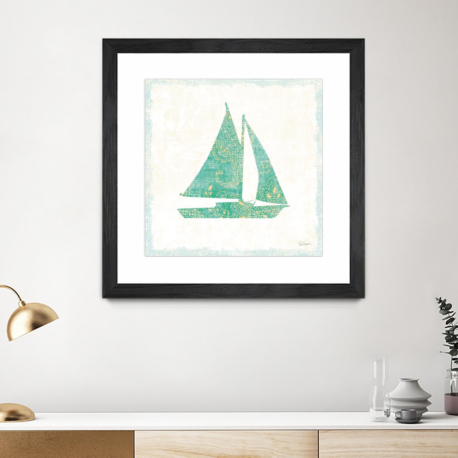 Flamingo Tropicale V by Sue Schlabach on GIANT ART - beige tropical