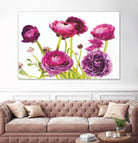Spring Ranunculus III by Laura Marshall on GIANT ART - green floral
