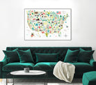Illustrated USA by Michael Mullan on GIANT ART - green maps