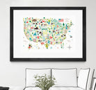 Illustrated USA by Michael Mullan on GIANT ART - green maps