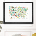 Illustrated USA by Michael Mullan on GIANT ART - green maps