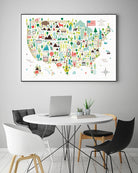 Illustrated USA by Michael Mullan on GIANT ART - green maps