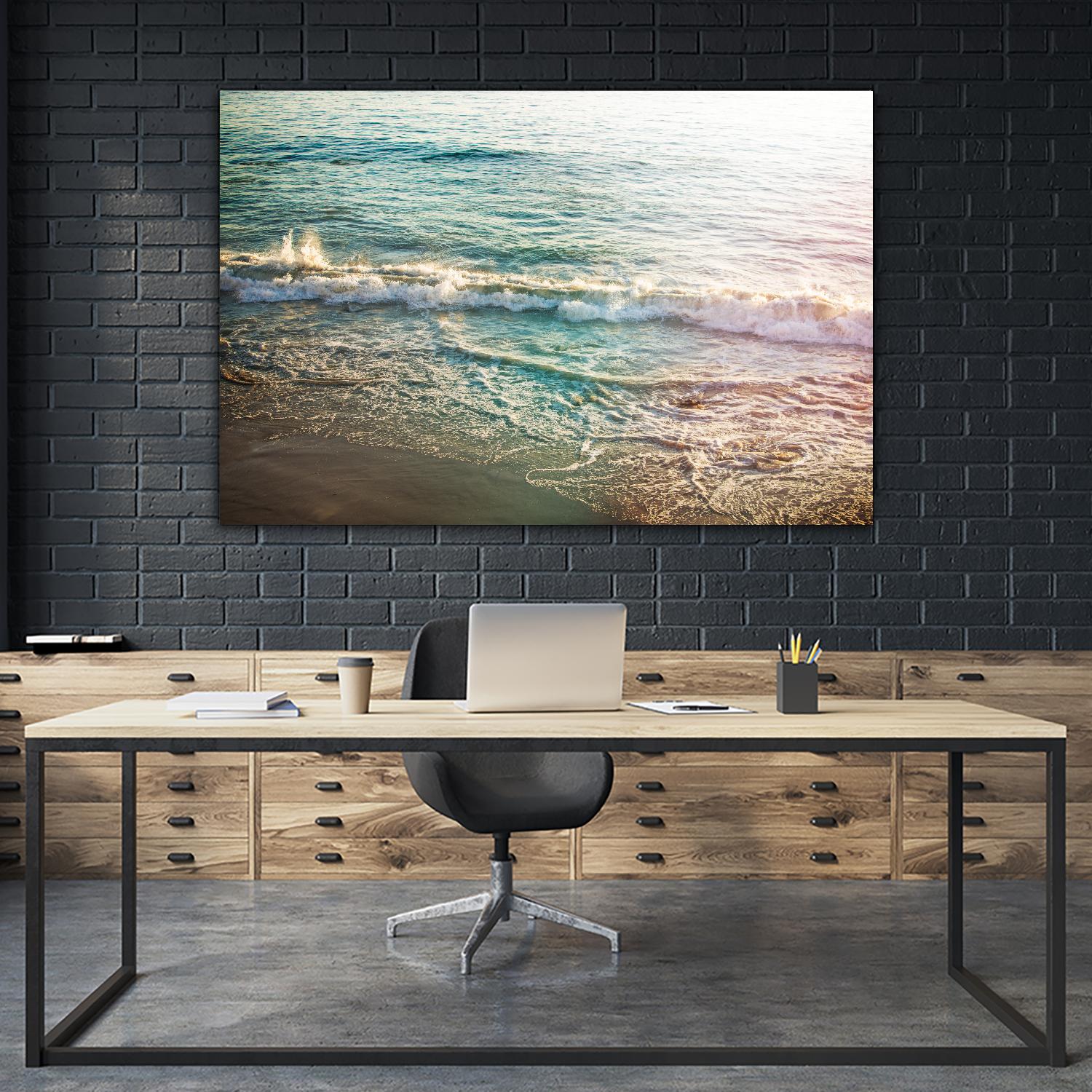 First Light II by Elizabeth Urquhart on GIANT ART - brown sea scene