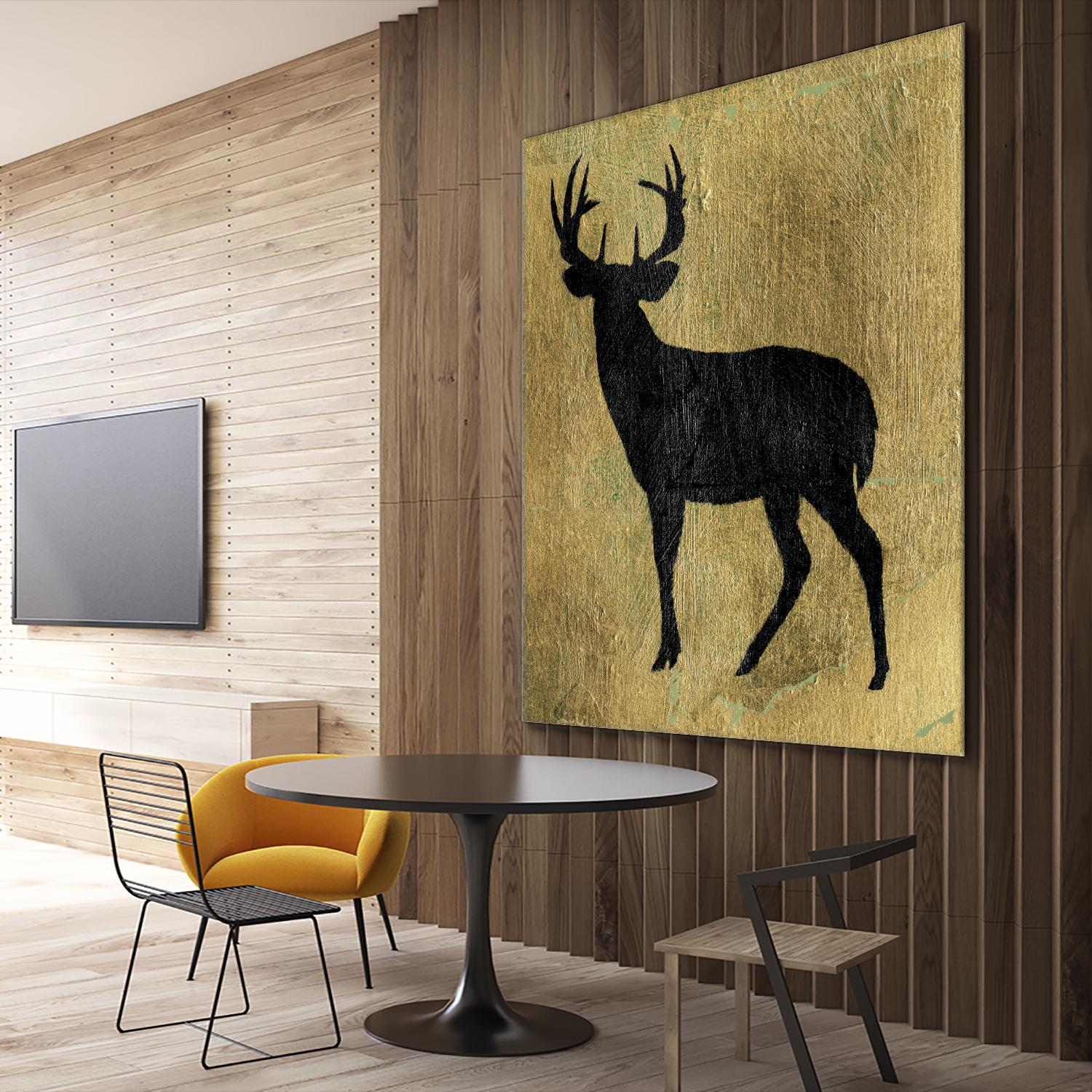 Golden Lodge I by James Wiens on GIANT ART - black animals