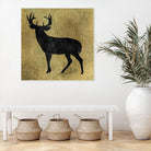 Golden Lodge I by James Wiens on GIANT ART - gold animals deer