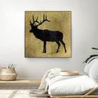 Golden Lodge IV by James Wiens on GIANT ART - black animals