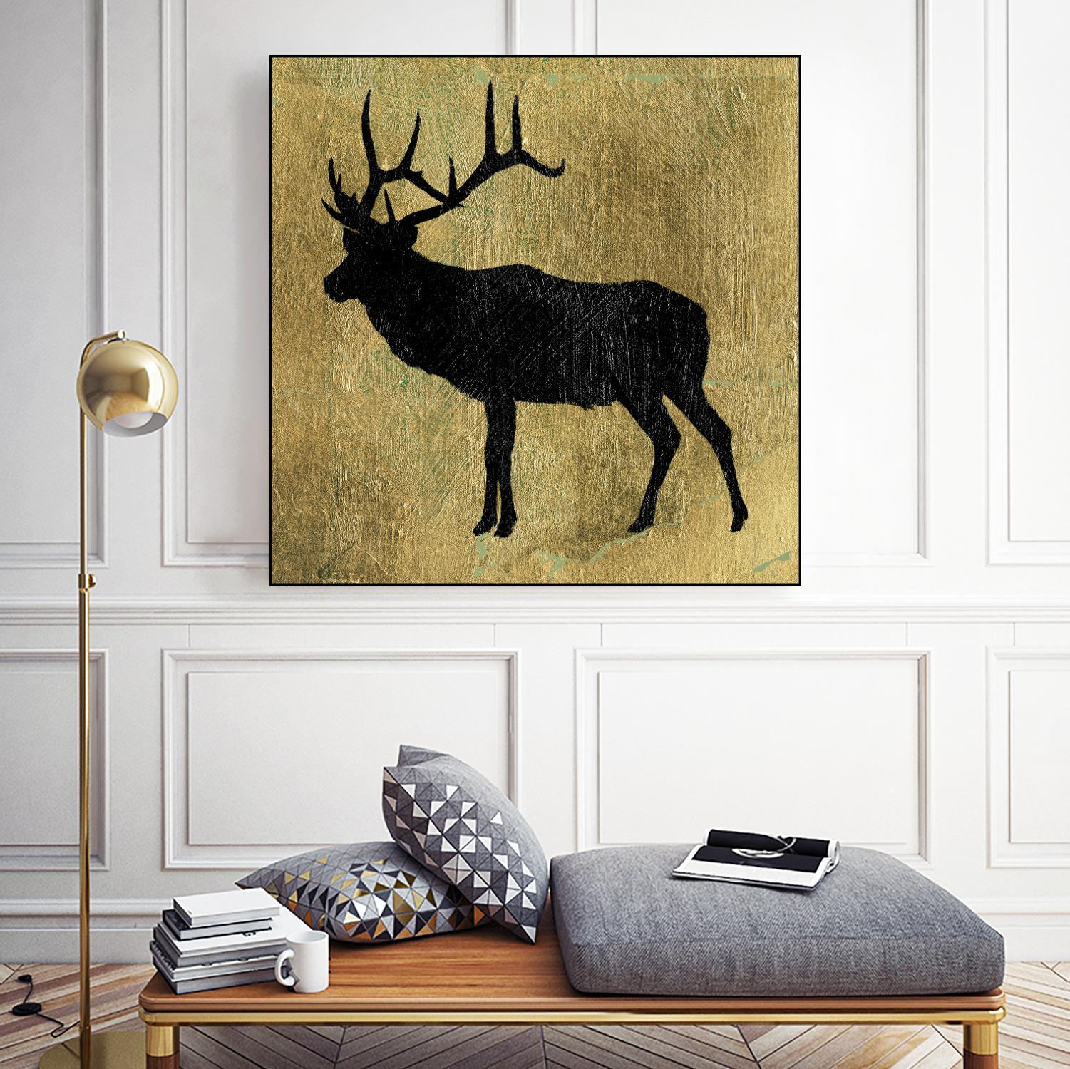 Golden Lodge IV by James Wiens on GIANT ART - black animals