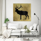 Golden Lodge IV by James Wiens on GIANT ART - gold animals deer