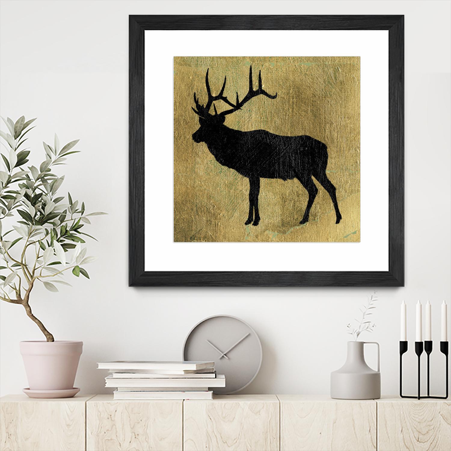 Golden Lodge IV by James Wiens on GIANT ART - black animals