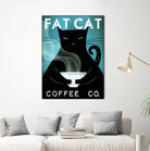 Cat Coffee no City by Ryan Fowler on GIANT ART - black animals