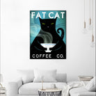 Cat Coffee no City by Ryan Fowler on GIANT ART - black animals