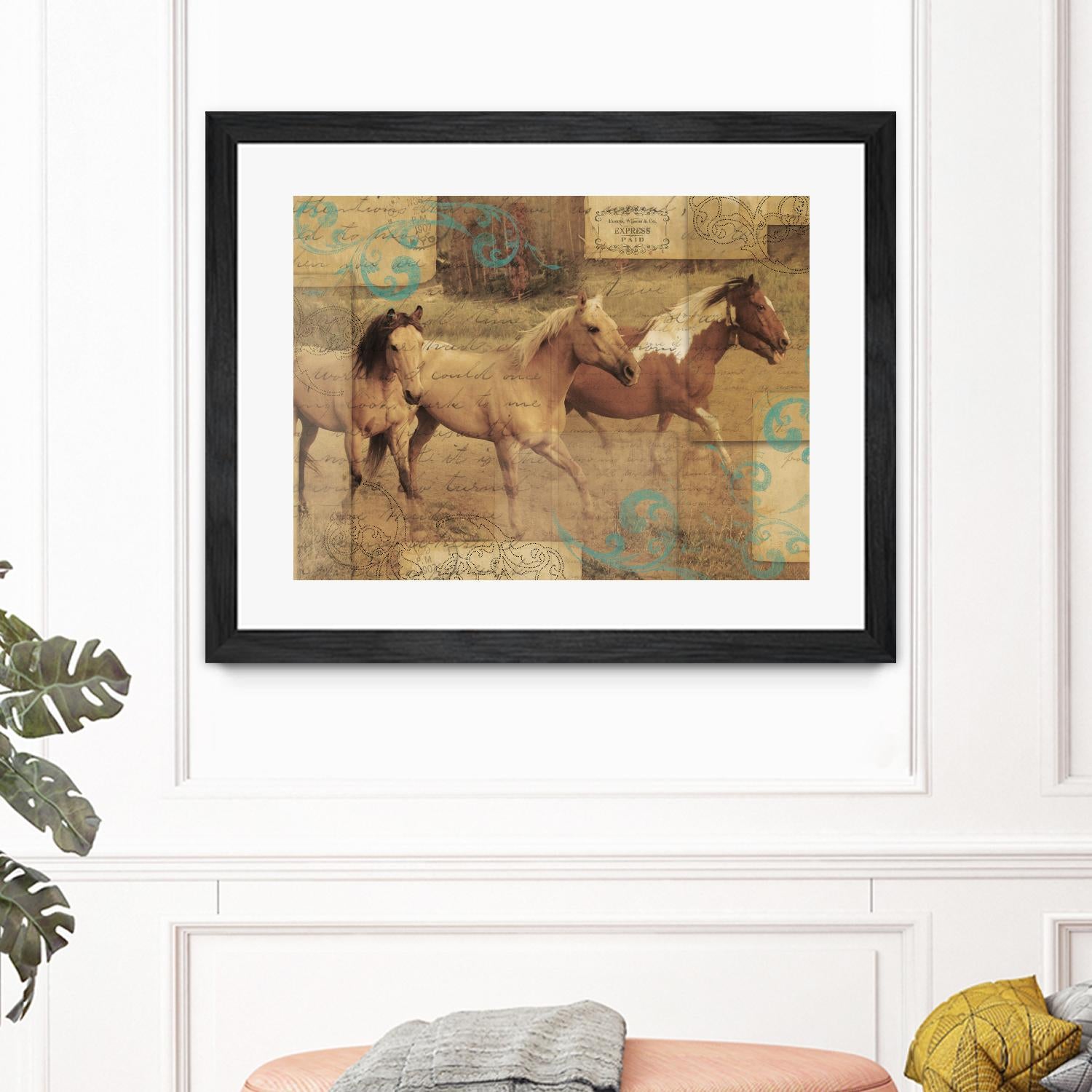 Wild Horses I by Portfolio on GIANT ART - beige animals