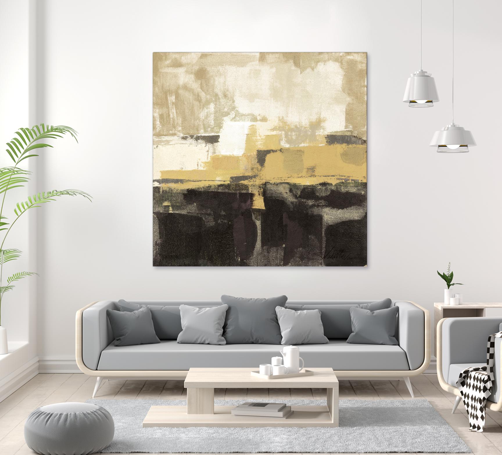 July Road II - Tan by Silvia Vassileva on GIANT ART - white abstract