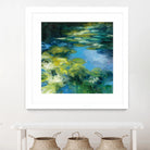 Water Lilies II by Julia Purinton on GIANT ART - green garden