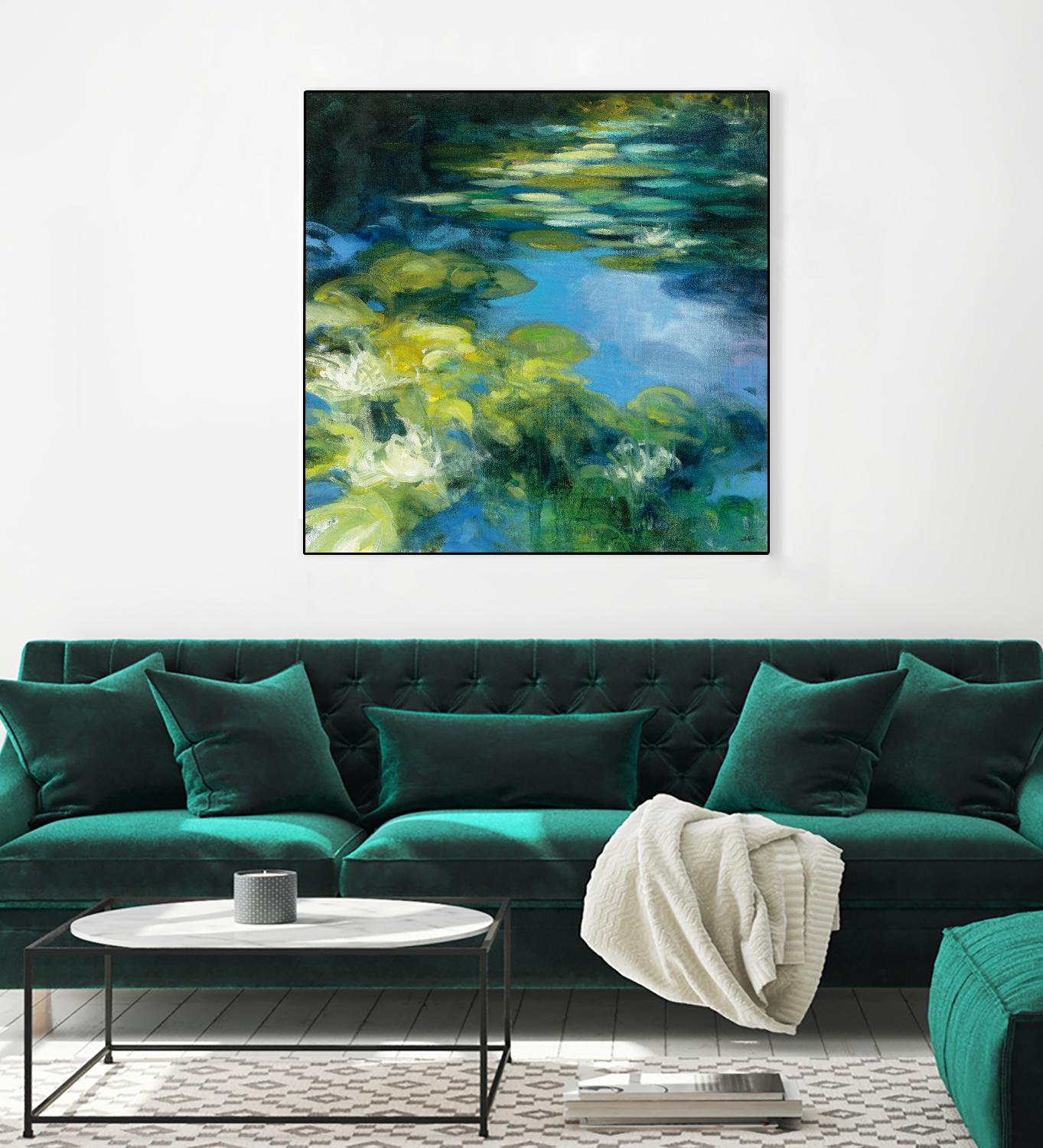 Water Lilies II by Julia Purinton on GIANT ART - green garden