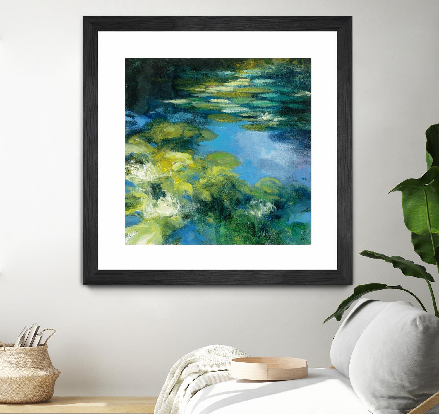 Water Lilies II by Julia Purinton on GIANT ART - green garden