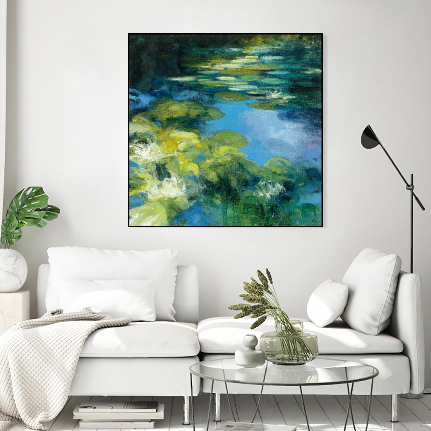 Water Lilies II by Julia Purinton on GIANT ART - green garden