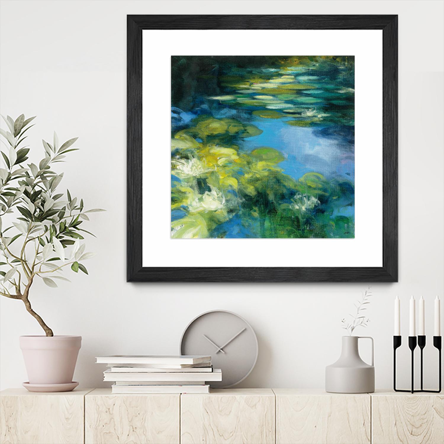 Water Lilies II by Julia Purinton on GIANT ART - green garden