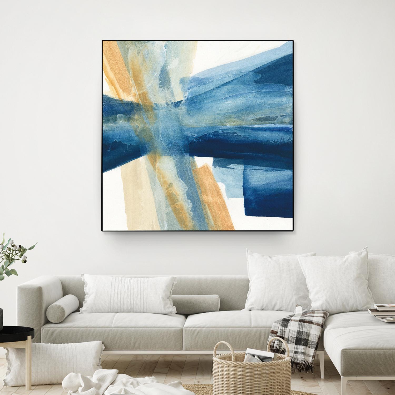 Indigo II by Chris Paschke on GIANT ART - orange abstract