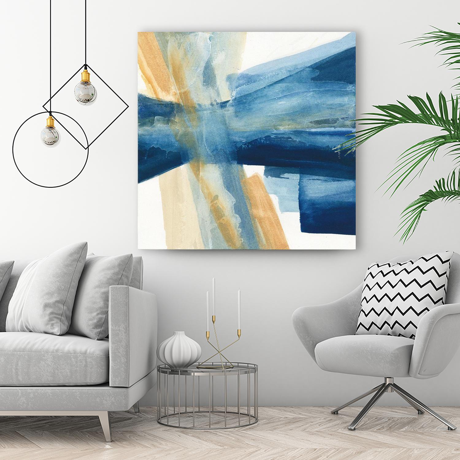 Indigo II by Chris Paschke on GIANT ART - orange abstract