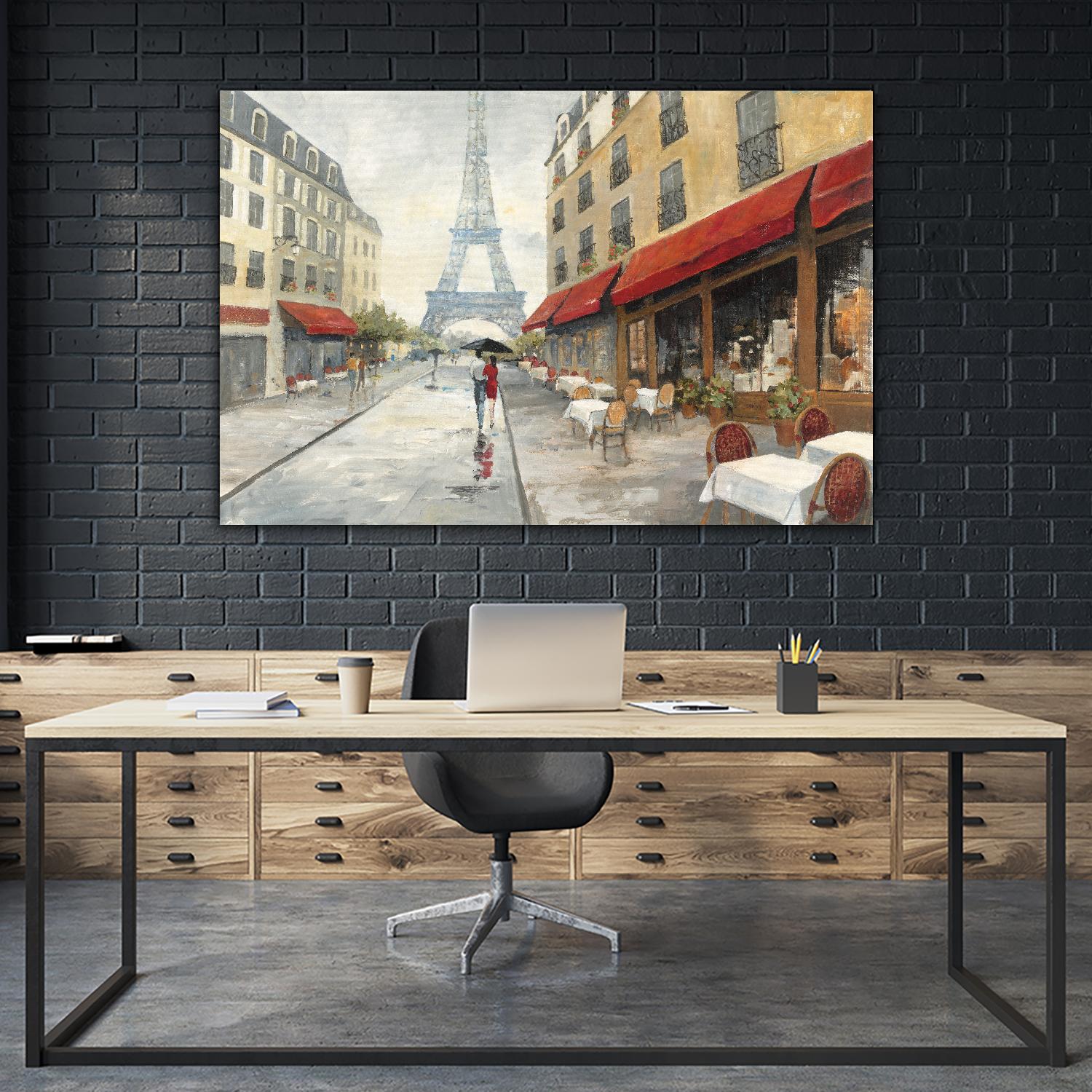 Morning in Paris by Avery Tillmon on GIANT ART - red city scene