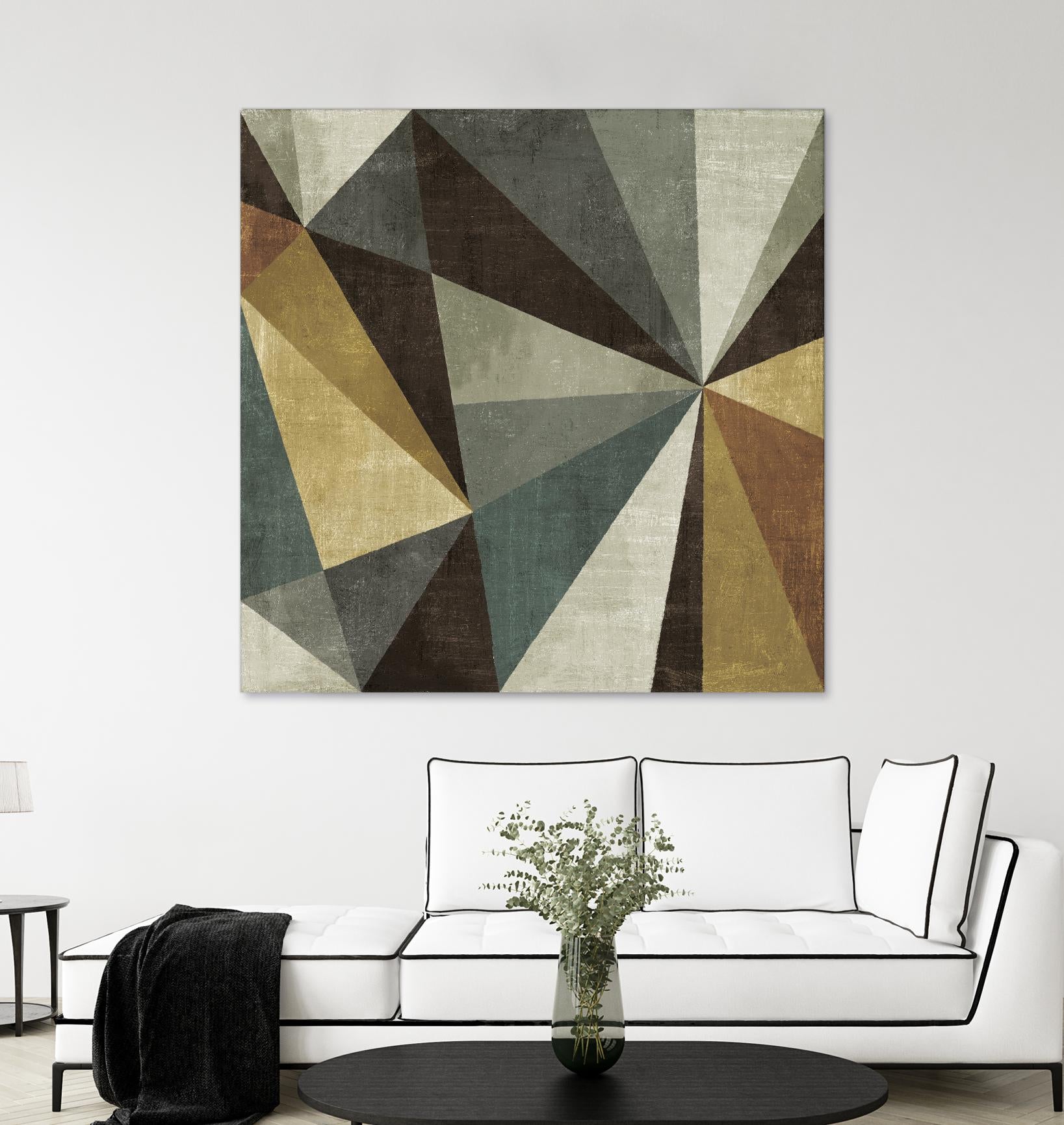 Triangulawsome by Michael Mullan on GIANT ART - beige abstract