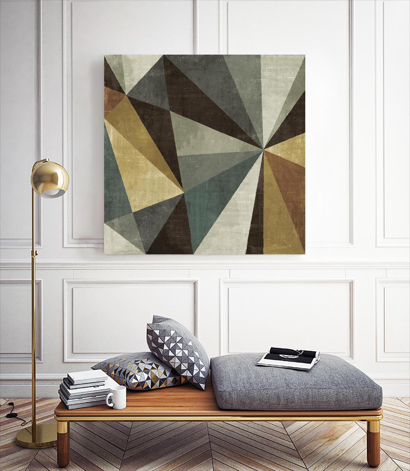Triangulawsome by Michael Mullan on GIANT ART - beige abstract
