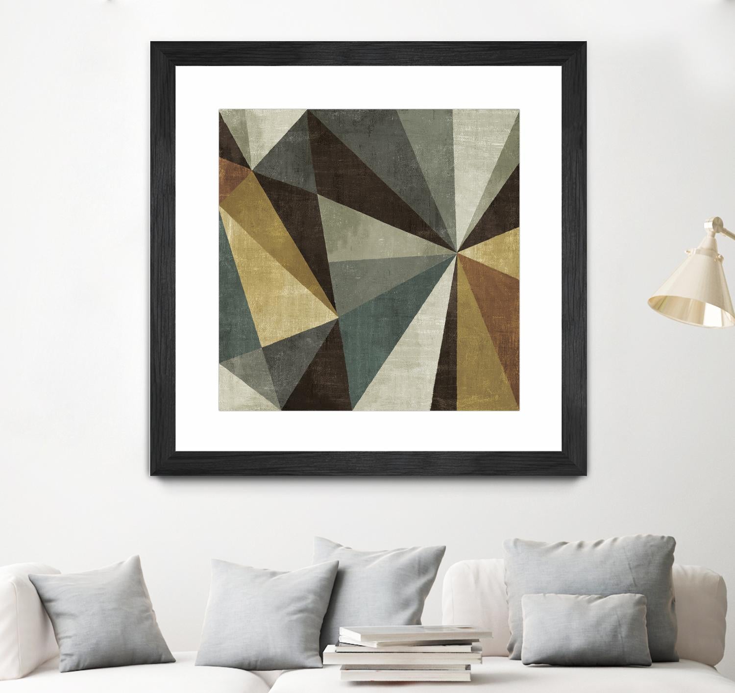 Triangulawsome by Michael Mullan on GIANT ART - beige abstract