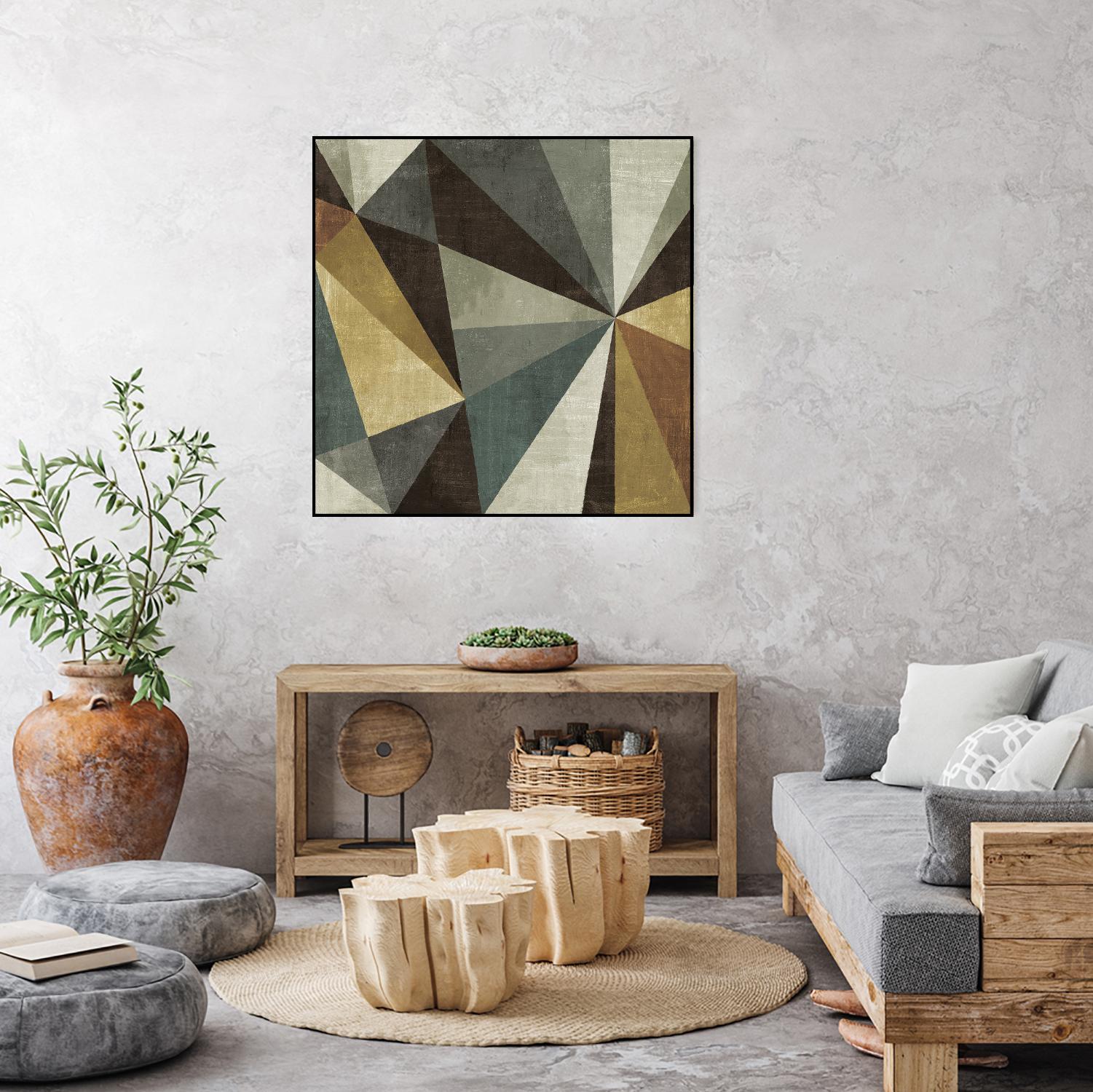 Triangulawsome by Michael Mullan on GIANT ART - beige abstract
