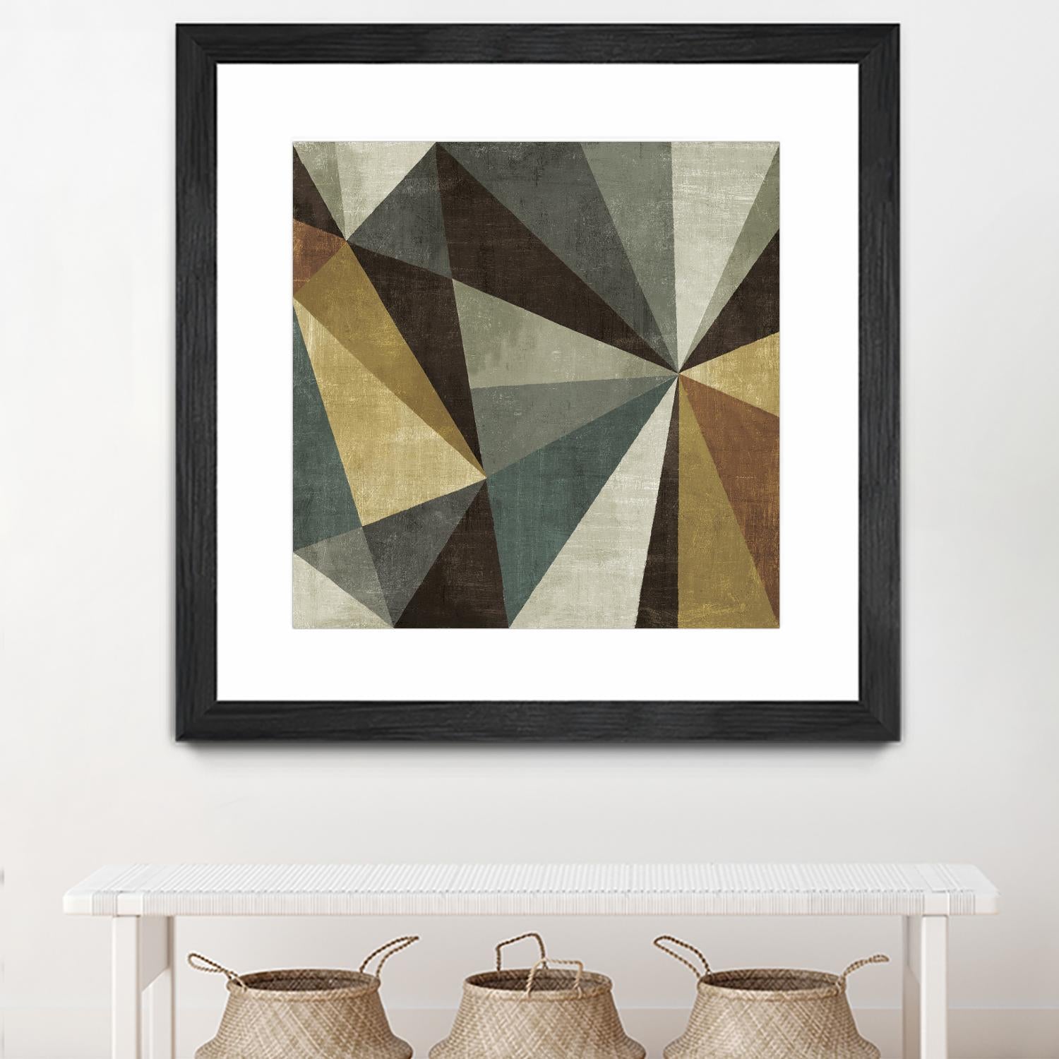 Triangulawsome by Michael Mullan on GIANT ART - beige abstract