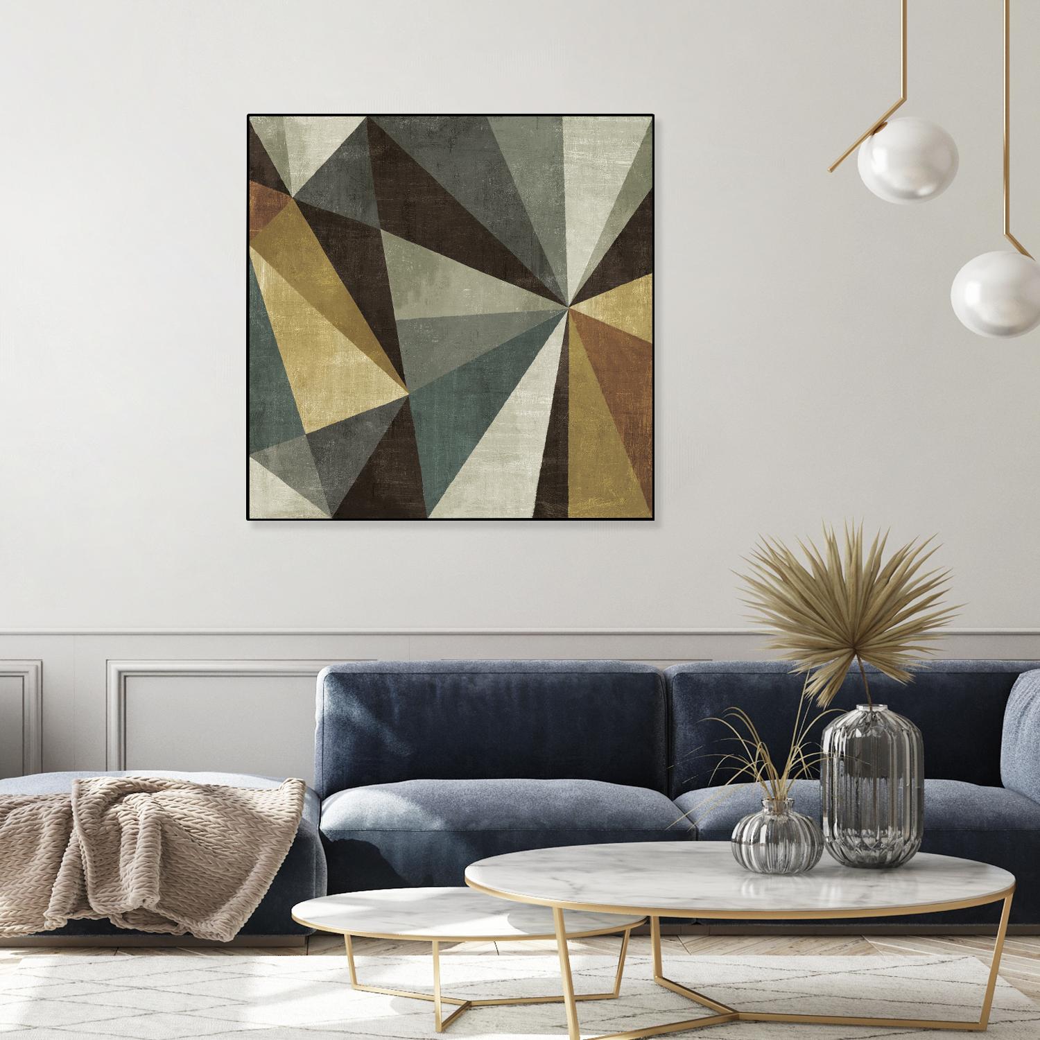 Triangulawsome by Michael Mullan on GIANT ART - beige abstract