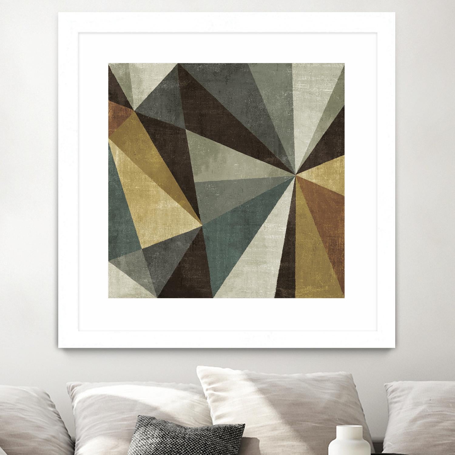 Triangulawsome by Michael Mullan on GIANT ART - beige abstract