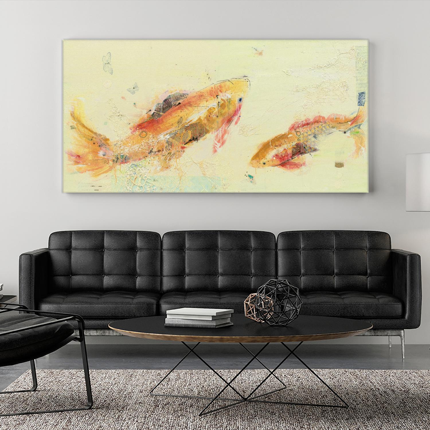 Fish in the Sea by Kellie Day on GIANT ART - beige animals