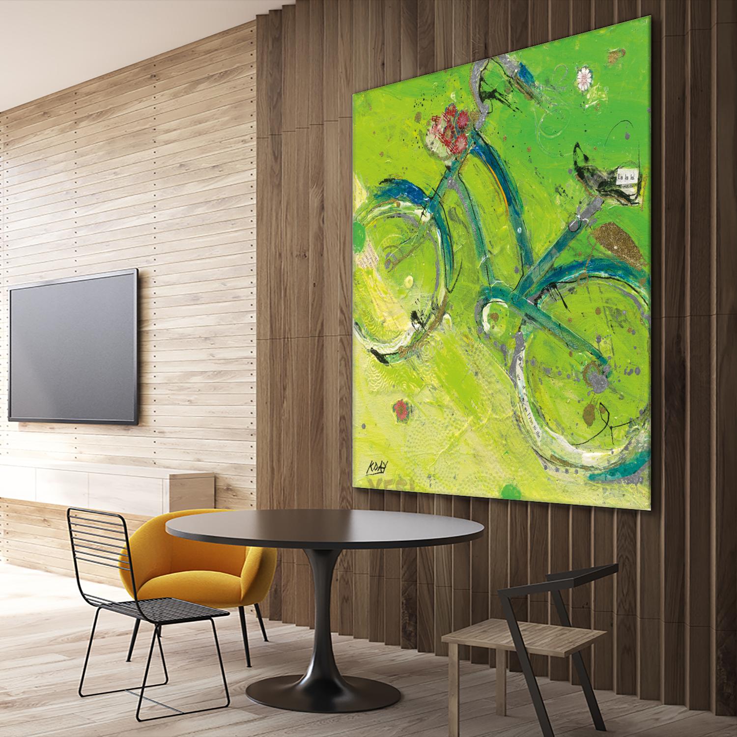 Yes by Kellie Day on GIANT ART - blue leisure