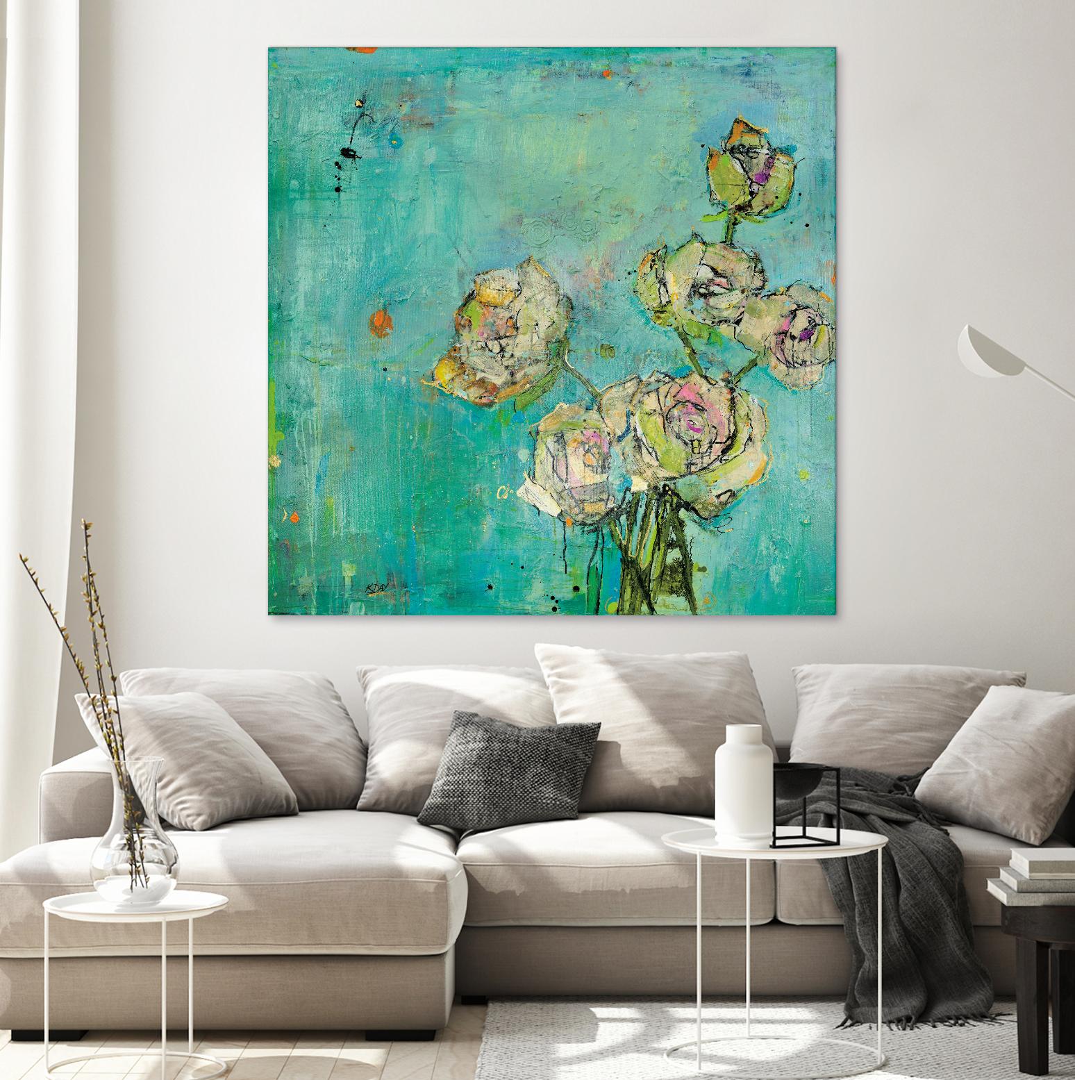Effulgence by Kellie Day on GIANT ART - beige floral