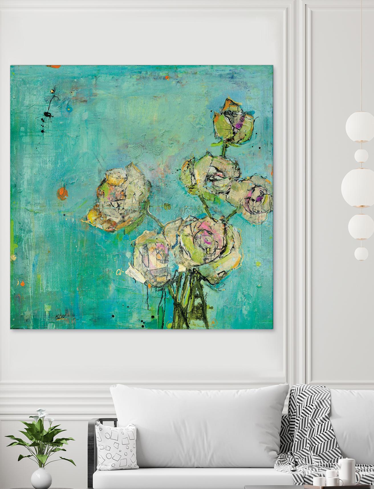 Effulgence by Kellie Day on GIANT ART - beige floral