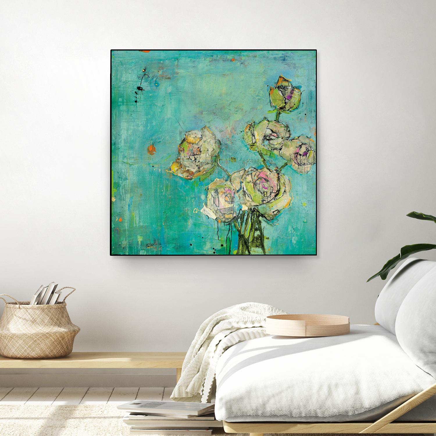 Effulgence by Kellie Day on GIANT ART - beige floral