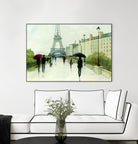 Eiffel in the Rain Marsala Umbrella by Avery Tillmon on GIANT ART - green everyday life