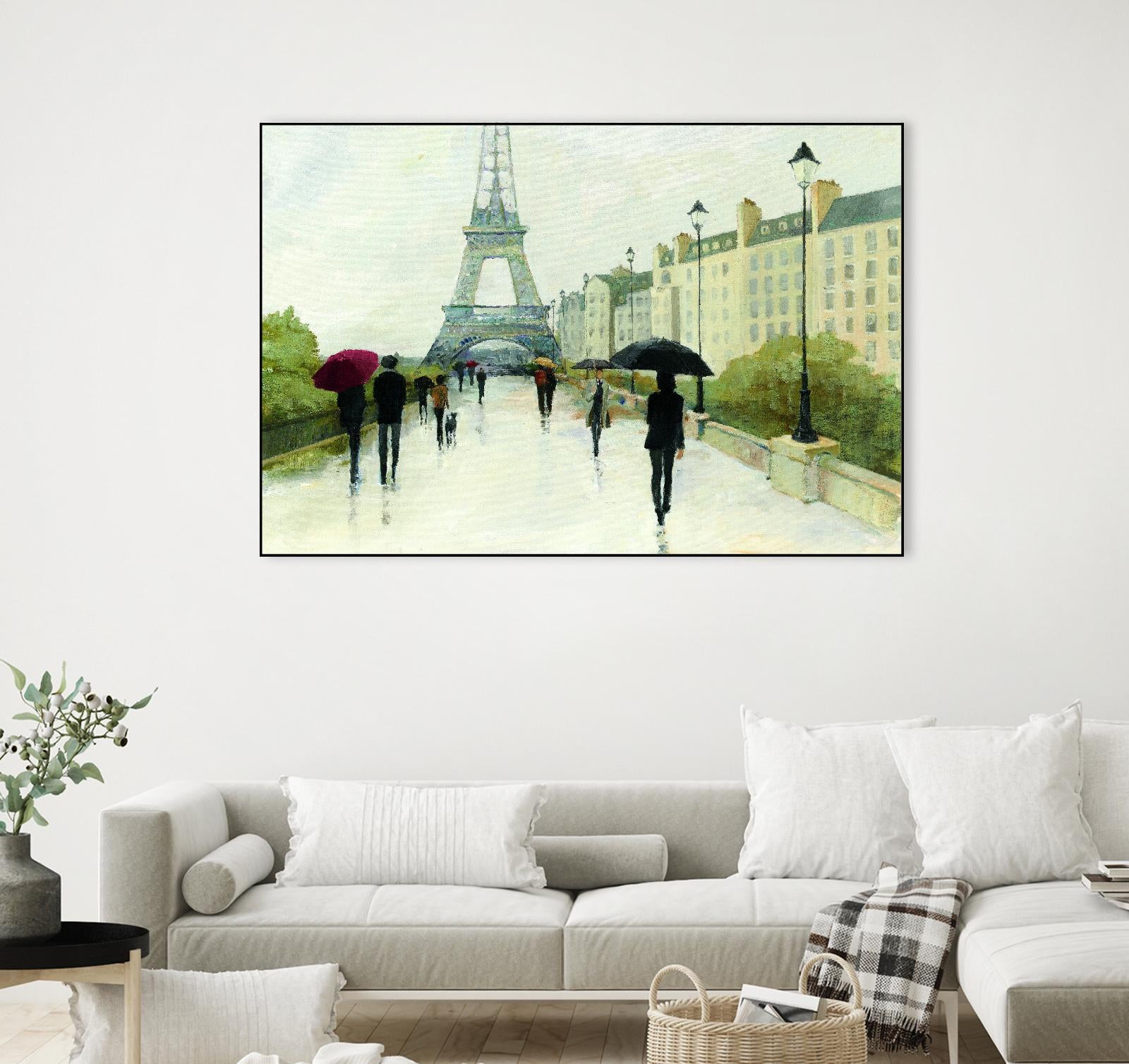 Eiffel in the Rain Marsala Umbrella by Avery Tillmon on GIANT ART - green everyday life