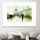 Eiffel in the Rain Marsala Umbrella by Avery Tillmon on GIANT ART - green everyday life