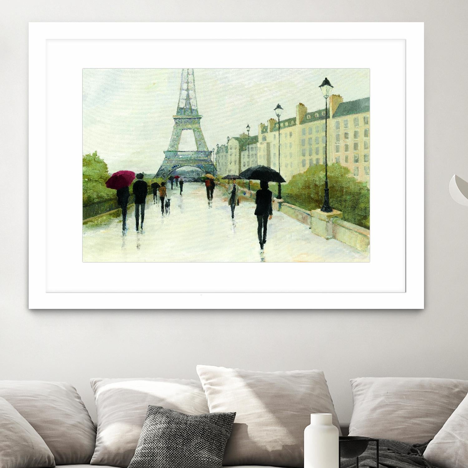 Eiffel in the Rain Marsala Umbrella by Avery Tillmon on GIANT ART - green everyday life