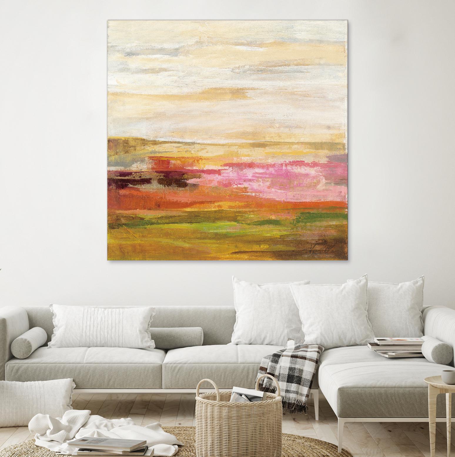 Fields in May II by Silvia Vassileva on GIANT ART - green abstract