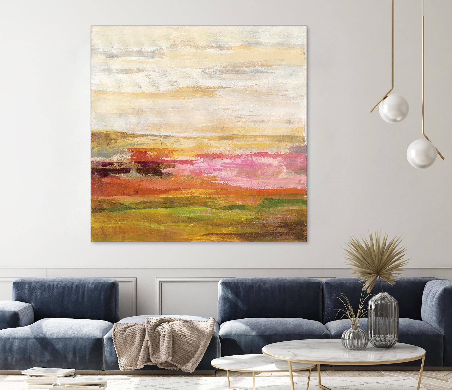 Fields in May II by Silvia Vassileva on GIANT ART - green abstract