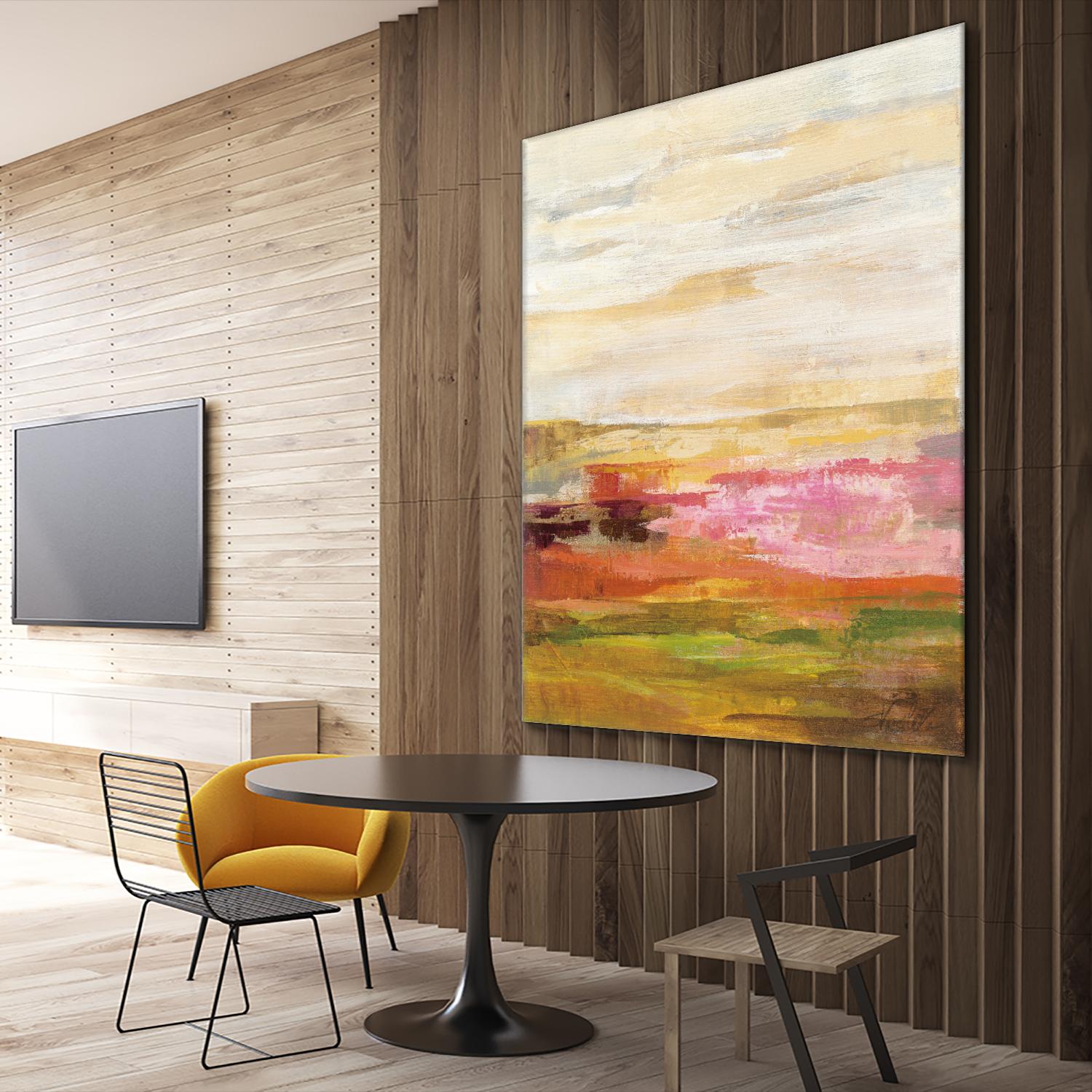 Fields in May II by Silvia Vassileva on GIANT ART - green abstract