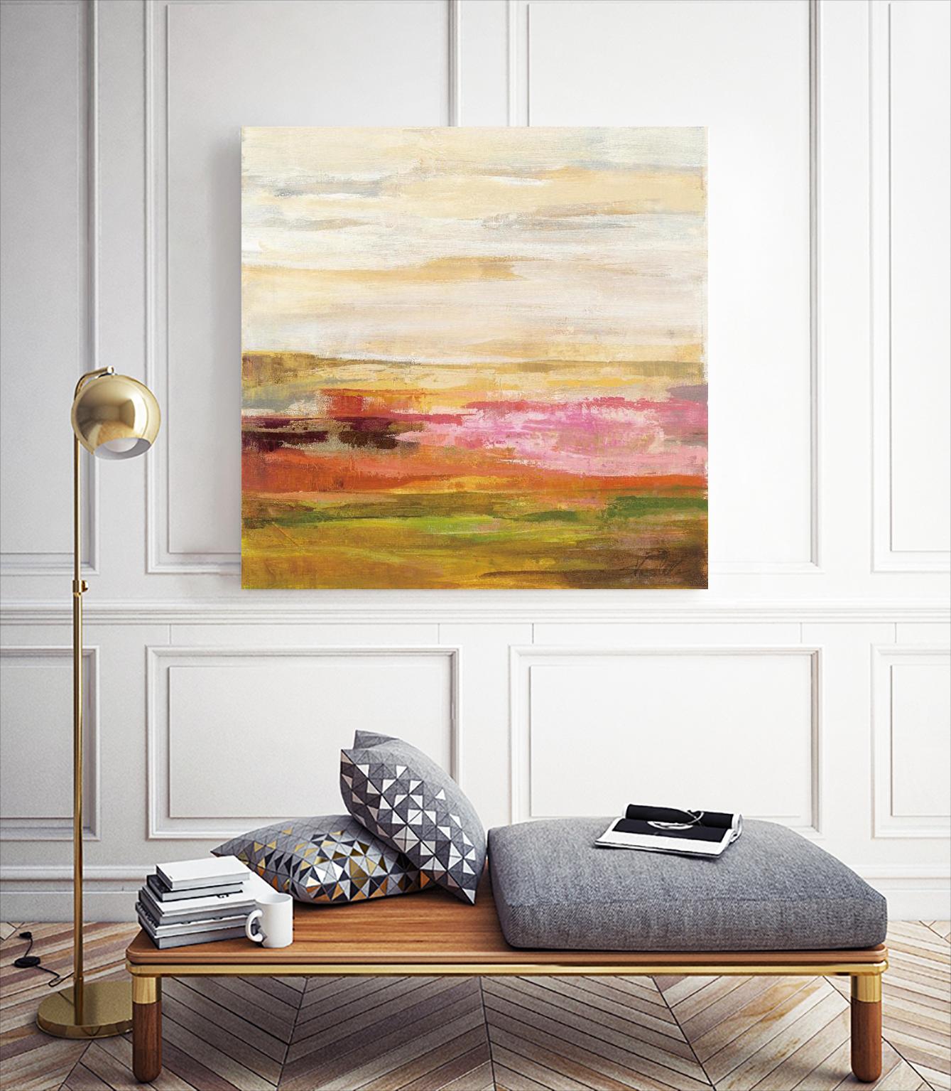 Fields in May II by Silvia Vassileva on GIANT ART - green abstract