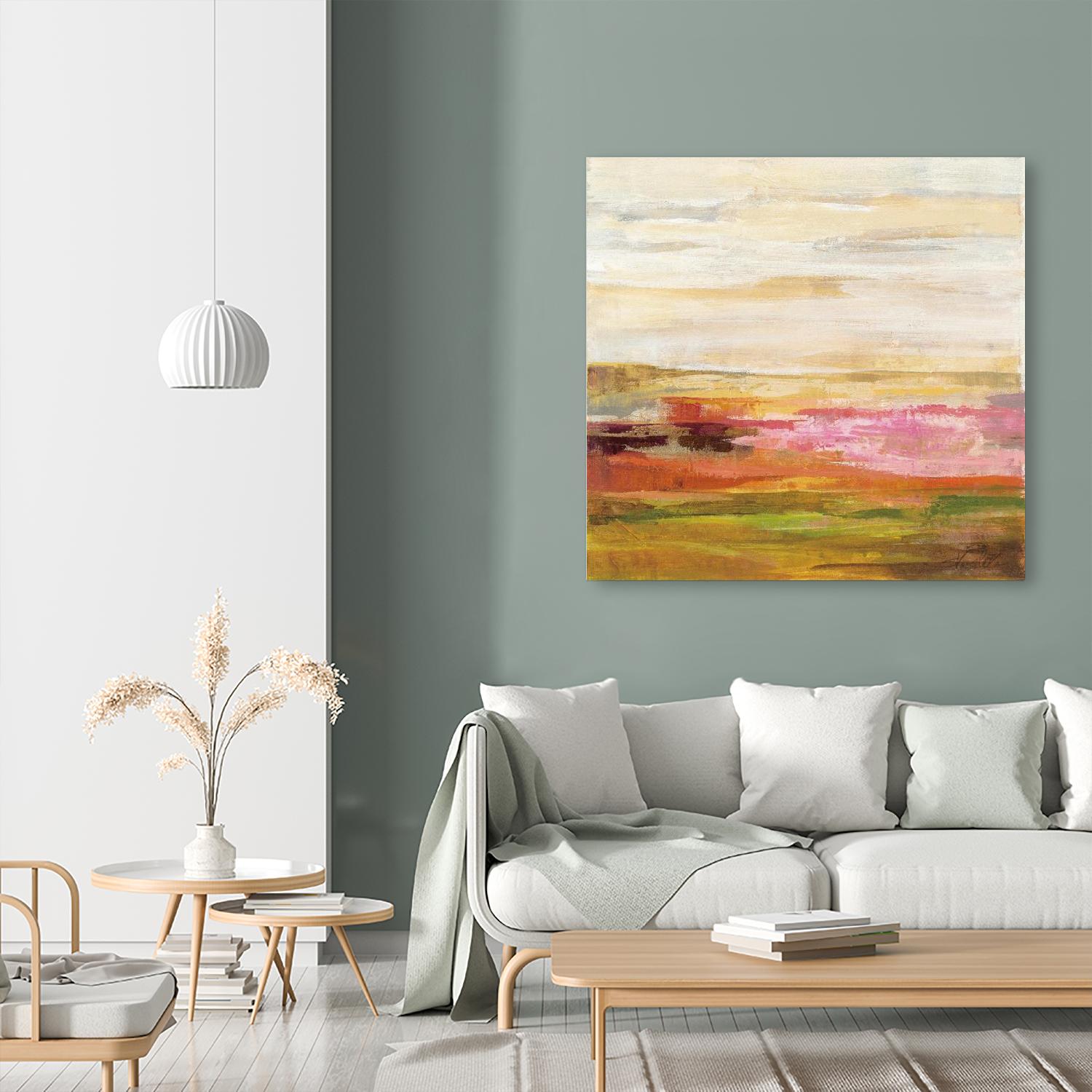 Fields in May II by Silvia Vassileva on GIANT ART - green abstract