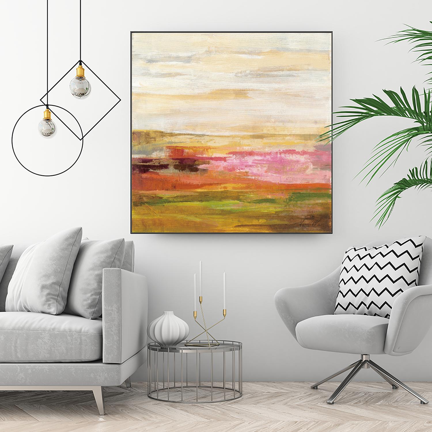 Fields in May II by Silvia Vassileva on GIANT ART - green abstract